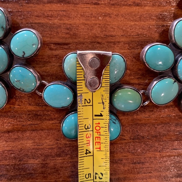 Vintage Federico Jimenez Turquoise Flower Necklace - Picture 10 of 17